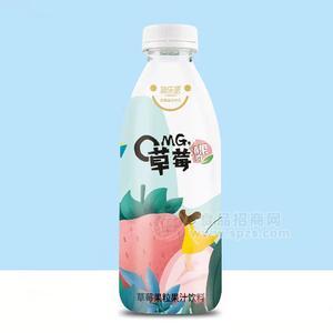 簡(jiǎn)樂(lè)派草莓真果肉草莓果粒果汁飲料瓶裝飲料招商