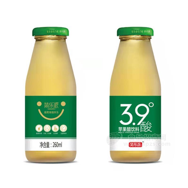 簡樂派蘋果醋飲料瓶裝飲料招商260ml