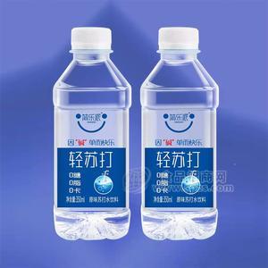 简乐派轻苏打原味苏打水饮料瓶装饮料招商350ml
