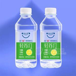 简乐派轻苏打青柠味苏打水饮料瓶装饮料招商350ml