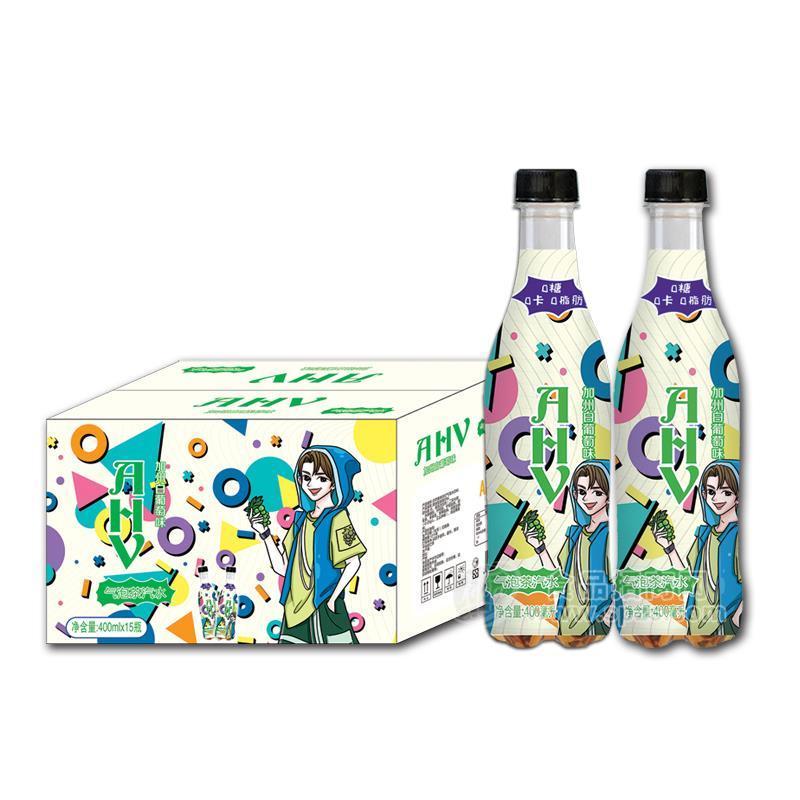 加州白葡萄味气泡茶汽水箱装招商400ml×15瓶