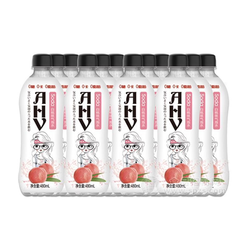 白桃味气泡水0糖0卡0脂肪瓶装气泡水招商480ml