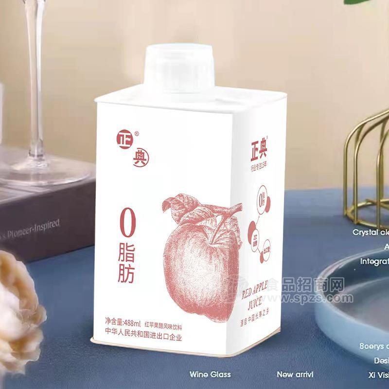 正典0脂肪红苹果醋风味饮料小方盒装招商488ml