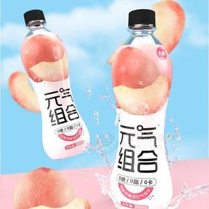 元氣組合0糖0脂0卡白桃風(fēng)味蘇打氣泡水瓶裝招商460ml