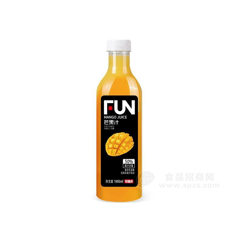 悦趣多复合乳酸菌芒果汁饮品1000ml大瓶果汁