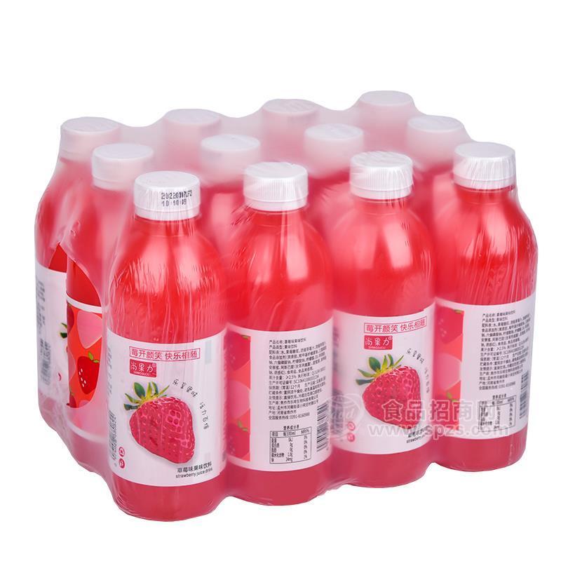 ·尚果力莓开颜笑草莓味果味饮料招商360ml×12瓶 