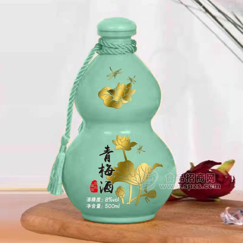 青梅酒果酒8%vol葫芦瓶果酒瓶装招商500m