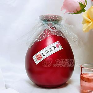 依托堡玫瑰花酒8%vol果酒花坛瓶酒招商500ml
