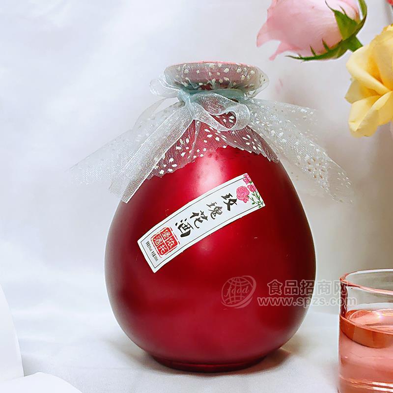 依托堡玫瑰花酒8%vol果酒花坛瓶酒招商500ml