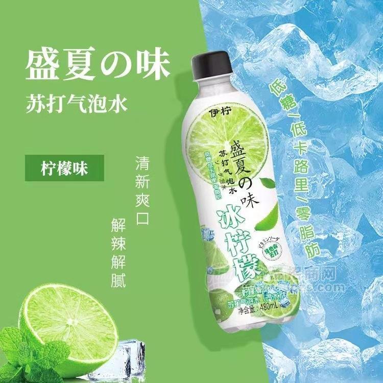 伊柠柠檬薄荷味苏打气泡水480ml