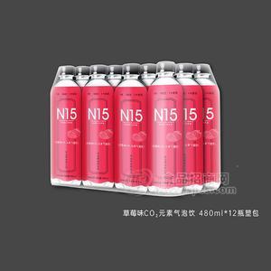 N15草莓味氣泡飲碳酸飲料480mlx15瓶