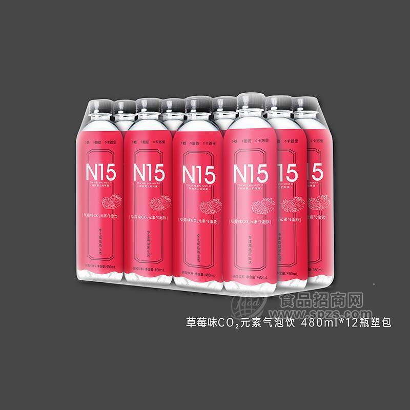 N15草莓味氣泡飲碳酸飲料480mlx15瓶