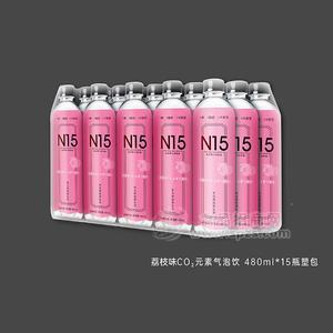 N15荔枝味氣泡飲碳酸飲料480mlx15瓶