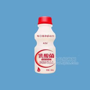 甄享菌草莓味乳酸菌风味饮品340ml