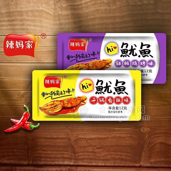 辣媽家鐵板燒烤味干鍋香辣味魷魚休閑食品 12g