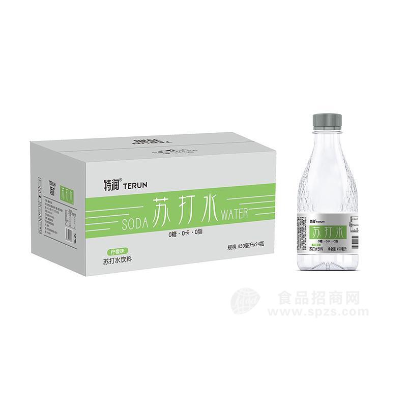 ·特润柠檬味苏打水饮料450mlx24瓶 