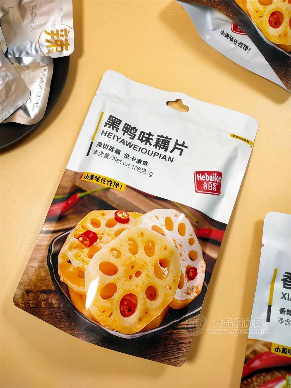 合百客黑鴨味藕片108g小白袋系列