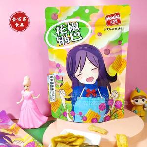 合百客花椒鍋巴黑米麻辣味152g休閑零食定量裝