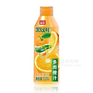 椰泰果以鮮多肉橙汁復(fù)合果汁飲料招商1.25L