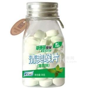 江爽清爽喉片/薄荷味/38g*160瓶/浙江温州/食品/润喉