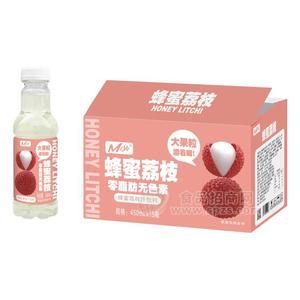 蜂蜜荔枝汁飲料零脂肪無(wú)色素果汁飲料箱裝招商450ml×15瓶