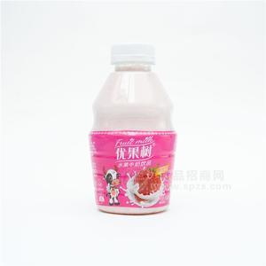 優(yōu)果樹(shù)米樂(lè)水果牛奶酸奶飲料乳酸菌飲品草莓味學(xué)生奶450ml