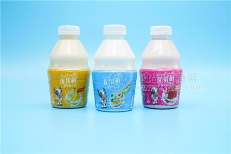 优果树水果牛奶饮品果味饮料坛装饮料乳饮料450ml