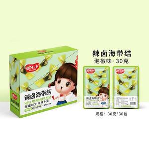 婉小小泡椒味辣鹵海帶結(jié)休閑食品即食產(chǎn)品30gx30包