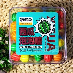 粤光宝香西瓜泡泡糖8090小零食儿时记忆小食品240g