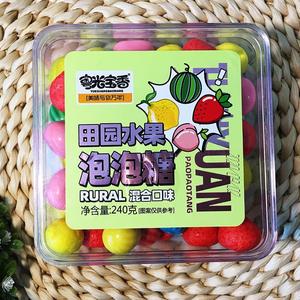 粤光宝香田园水果泡泡糖混合口味240g