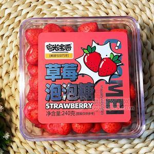 粵光寶香草莓味泡泡糖240g