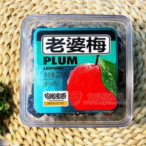 粤光宝香老婆梅蜜饯休闲零食方盒装220g