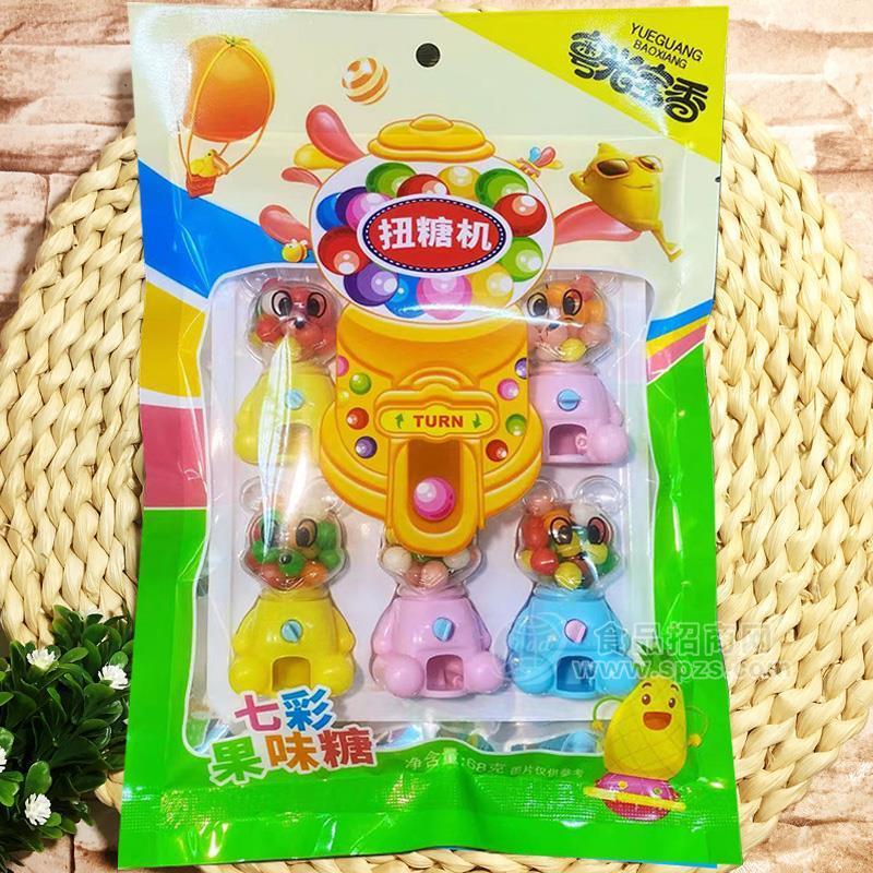 粤光宝香七彩果味糖果扭糖机糖玩68g