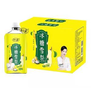 喜仁美冰糖雪梨果汁饮料1Lx8瓶