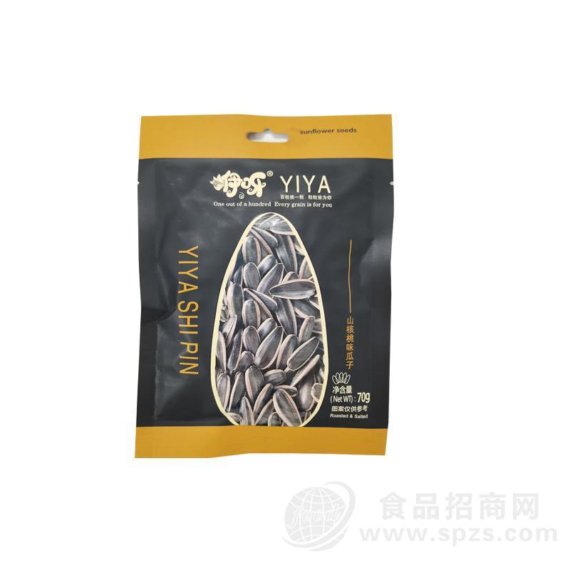 70g咿呀山核桃味瓜子大颗粒葵花籽健康炒货休闲零食