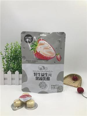 戀上時間客耗牛益生元果蔬乳酪草莓酸奶味60克