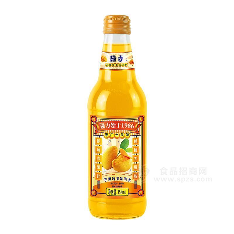 強(qiáng)力老廣州風(fēng)味芒果味果味汽水飲料358ml