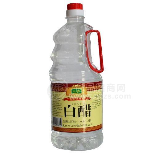 口珍白醋调味品1.9L 