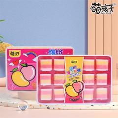 萌孩子蜜桃味芒果味缤纷果汁卷糖糖果142g