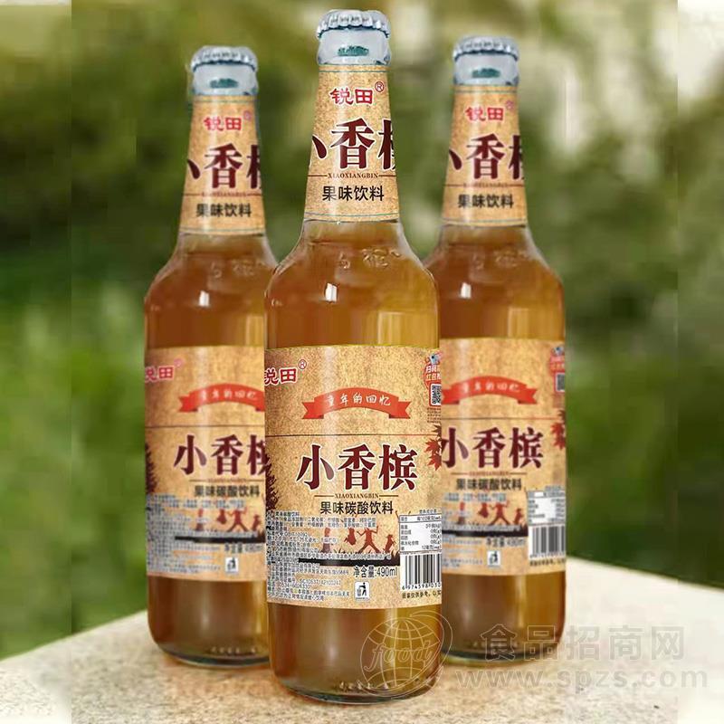 锐田小香槟果味碳酸饮料玻璃瓶装490ml