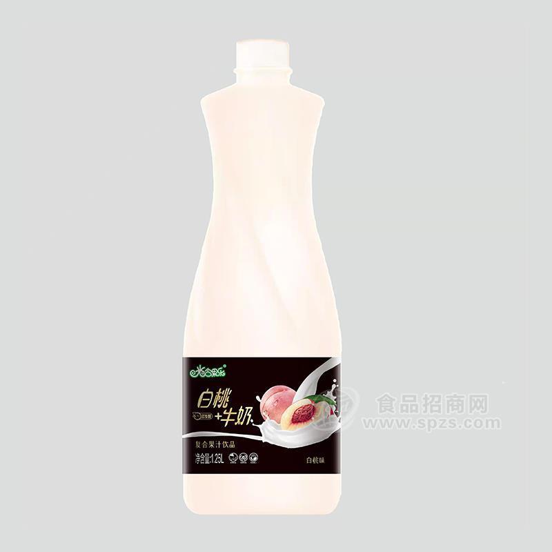 光合果樂白桃牛奶復(fù)合果汁飲品果汁飲料瓶裝招商1250ml