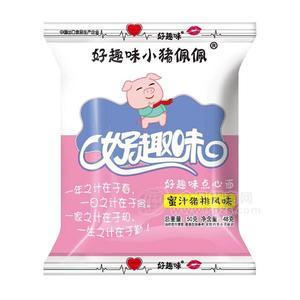 好趣味小豬佩佩蜜汁豬排風(fēng)味點(diǎn)心面方便面50g