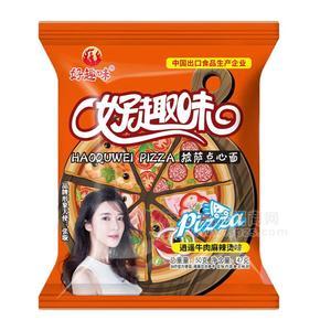 好趣味披薩點心面逍遙牛肉麻辣燙味方便食品50g