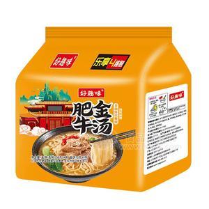 好趣味金汤肥牛非油炸方便面4连包106gx4包