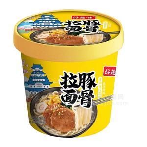 好趣味豚骨拉面非油炸代餐面桶装103g
