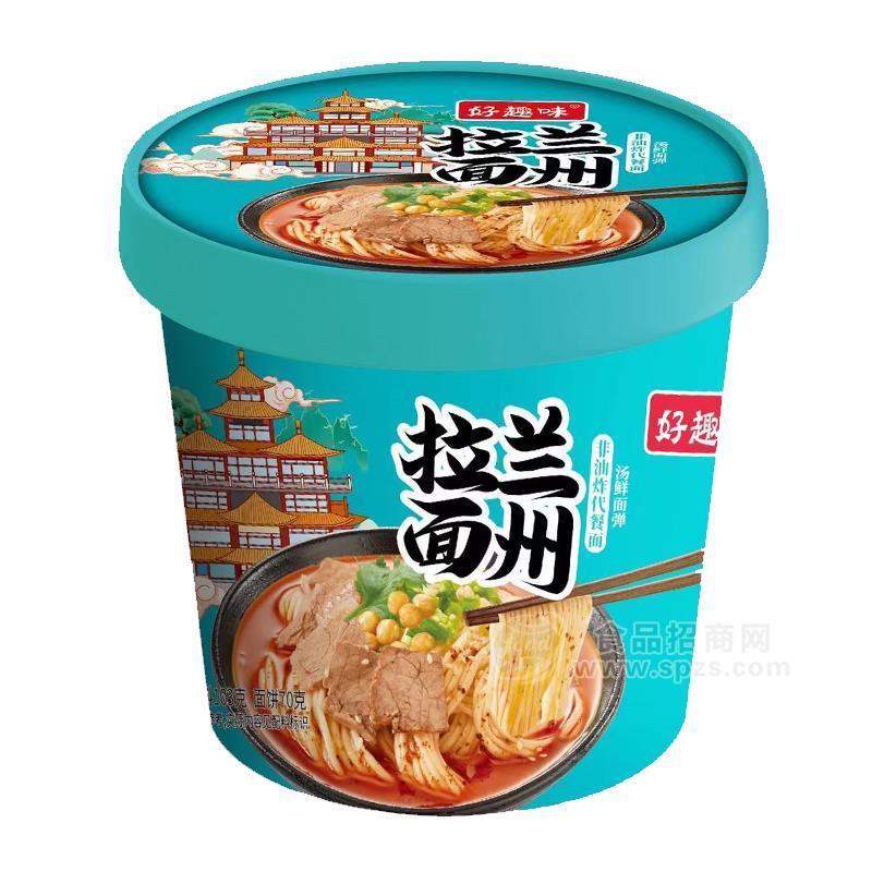 好趣味蘭州拉面非油炸代餐面桶裝103g
