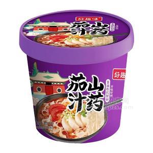 好趣味茄汁山药非油炸代餐面方便面桶装