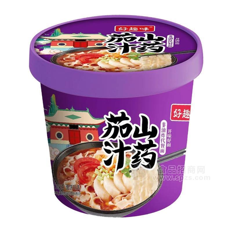 好趣味茄汁山藥非油炸代餐面方便面桶裝