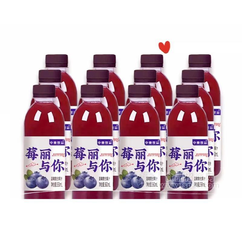 中奥饮品莓丽与你蓝莓复合果汁饮料360ml