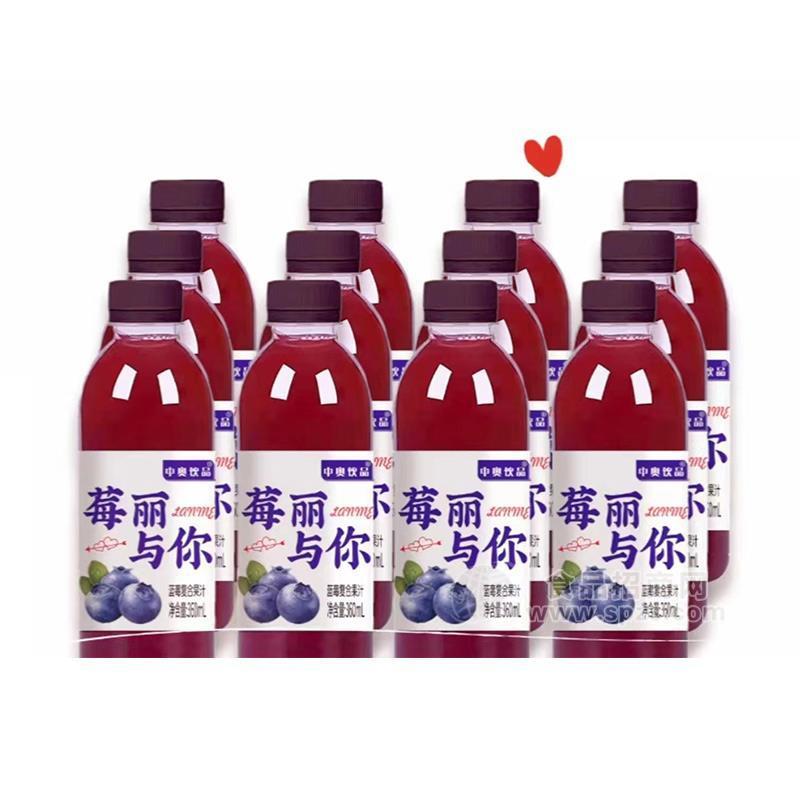 中奧飲品莓麗與你藍(lán)莓復(fù)合果汁飲料360ml